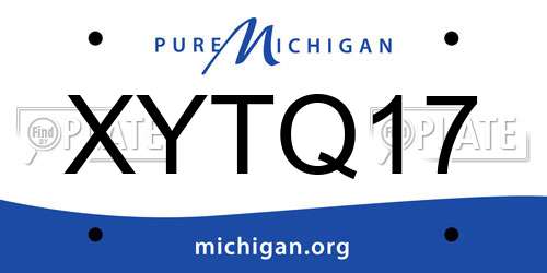 XYTQ17 Michigan License Plate