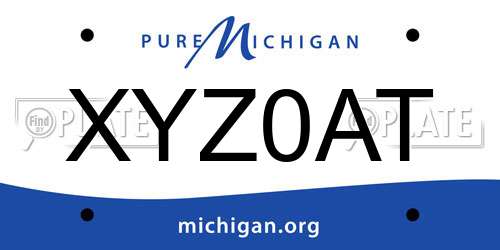 XYZ0AT Michigan License Plate