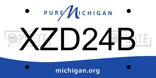 XZD24B Michigan License Plate