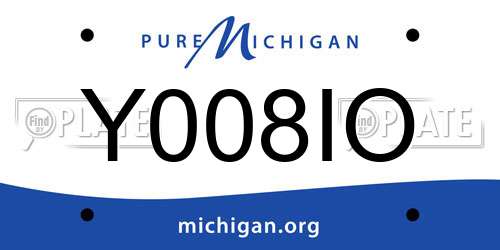 Y008IO Michigan License Plate