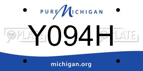 Y094H Michigan License Plate