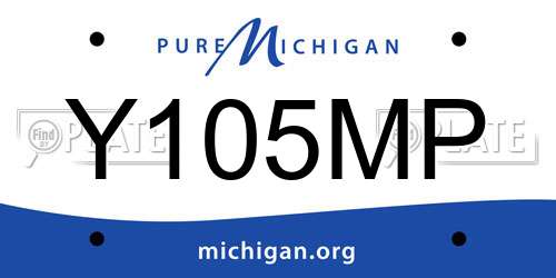 Y105MP Michigan License Plate