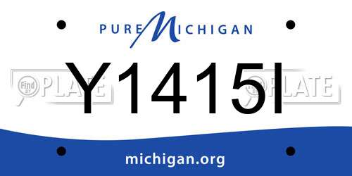 Y1415I Michigan License Plate