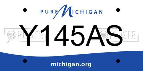 Y145AS Michigan License Plate