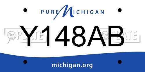 Y148AB Michigan License Plate