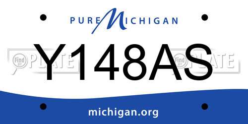 Y148AS Michigan License Plate