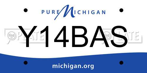 Y14BAS Michigan License Plate