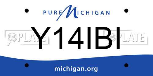 Y14IBI Michigan License Plate