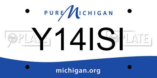 Y14ISI Michigan License Plate