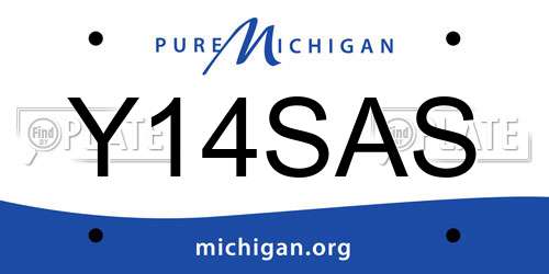 Y14SAS Michigan License Plate