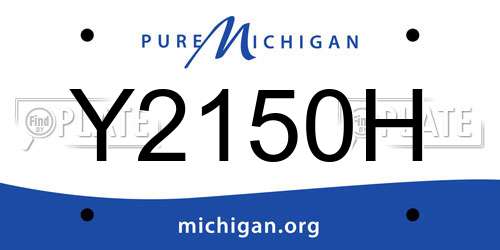 Y2150H Michigan License Plate