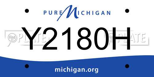 Y2180H Michigan License Plate