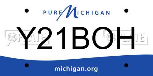 Y21BOH Michigan License Plate