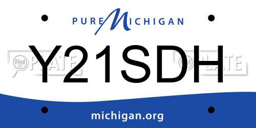 Y21SDH Michigan License Plate