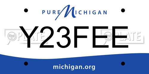 Y23FEE Michigan License Plate