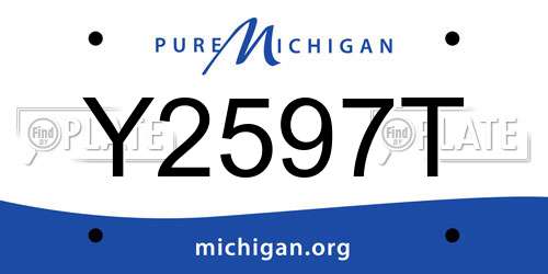 Y2597T Michigan License Plate