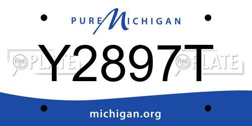 Y2897T Michigan License Plate