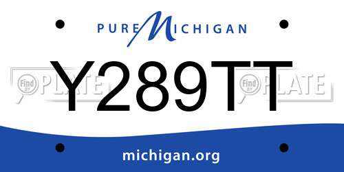 Y289TT Michigan License Plate