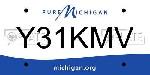 Y31KMV Michigan License Plate