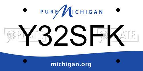 Y32SFK Michigan License Plate