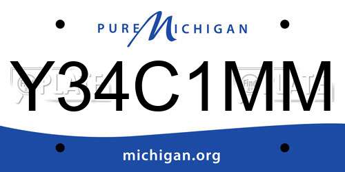 Y34C1MM Michigan License Plate