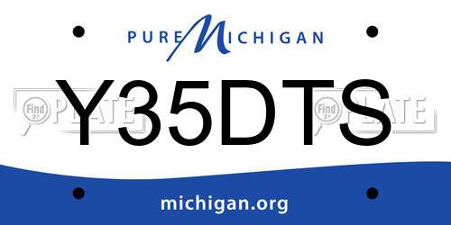 Y35DTS Michigan License Plate