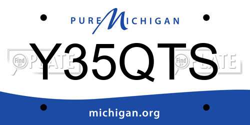 Y35QTS Michigan License Plate