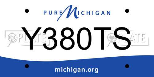 Y380TS Michigan License Plate