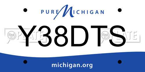 Y38DTS Michigan License Plate