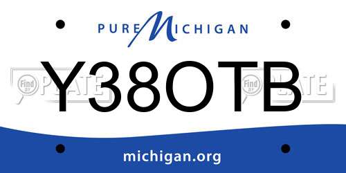 Y38OTB Michigan License Plate