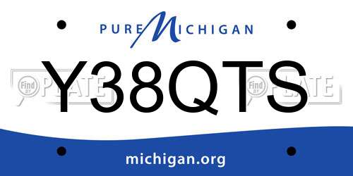 Y38QTS Michigan License Plate