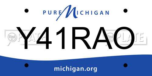 Y41RAO Michigan License Plate