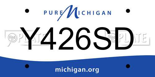 Y426SD Michigan License Plate