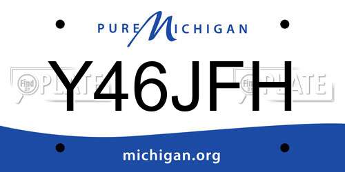 Y46JFH Michigan License Plate