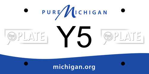 Y5 Michigan License Plate