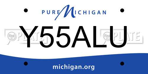 Y55ALU Michigan License Plate