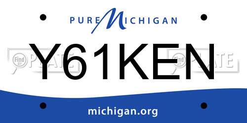 Y61KEN Michigan License Plate