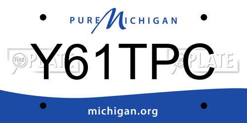 Y61TPC Michigan License Plate