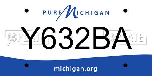 Y632BA Michigan License Plate