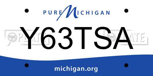 Y63TSA Michigan License Plate