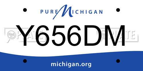 Y656DM Michigan License Plate