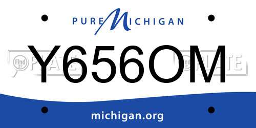 Y656OM Michigan License Plate