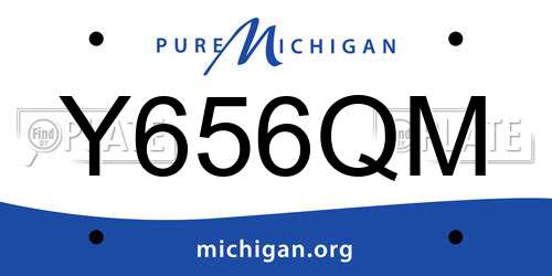 Y656QM Michigan License Plate