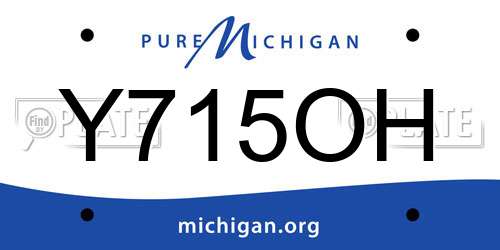 Y715OH Michigan License Plate