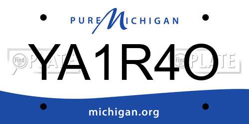 YA1R4O Michigan License Plate