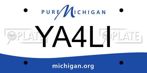 YA4LI Michigan License Plate