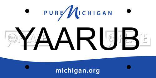 YAARUB Michigan License Plate