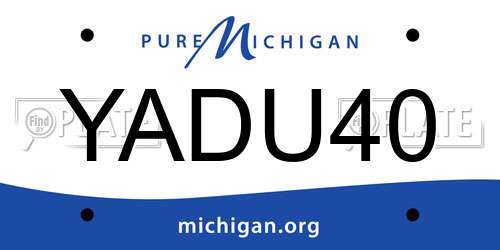 YADU40 Michigan License Plate