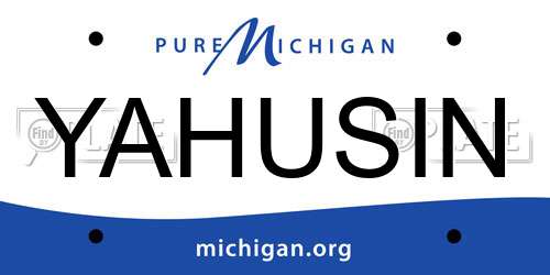 YAHUSIN Michigan License Plate