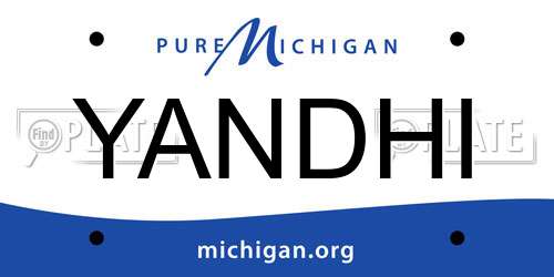 YANDHI Michigan License Plate